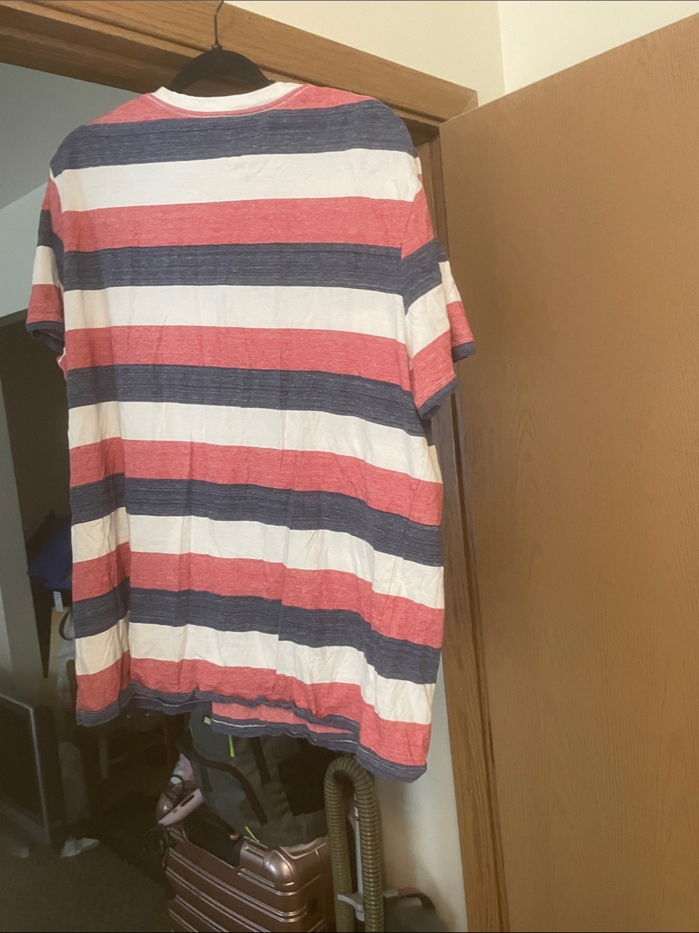 Old Navy Red White and Blue Striped Short Sleeve Jersey Top